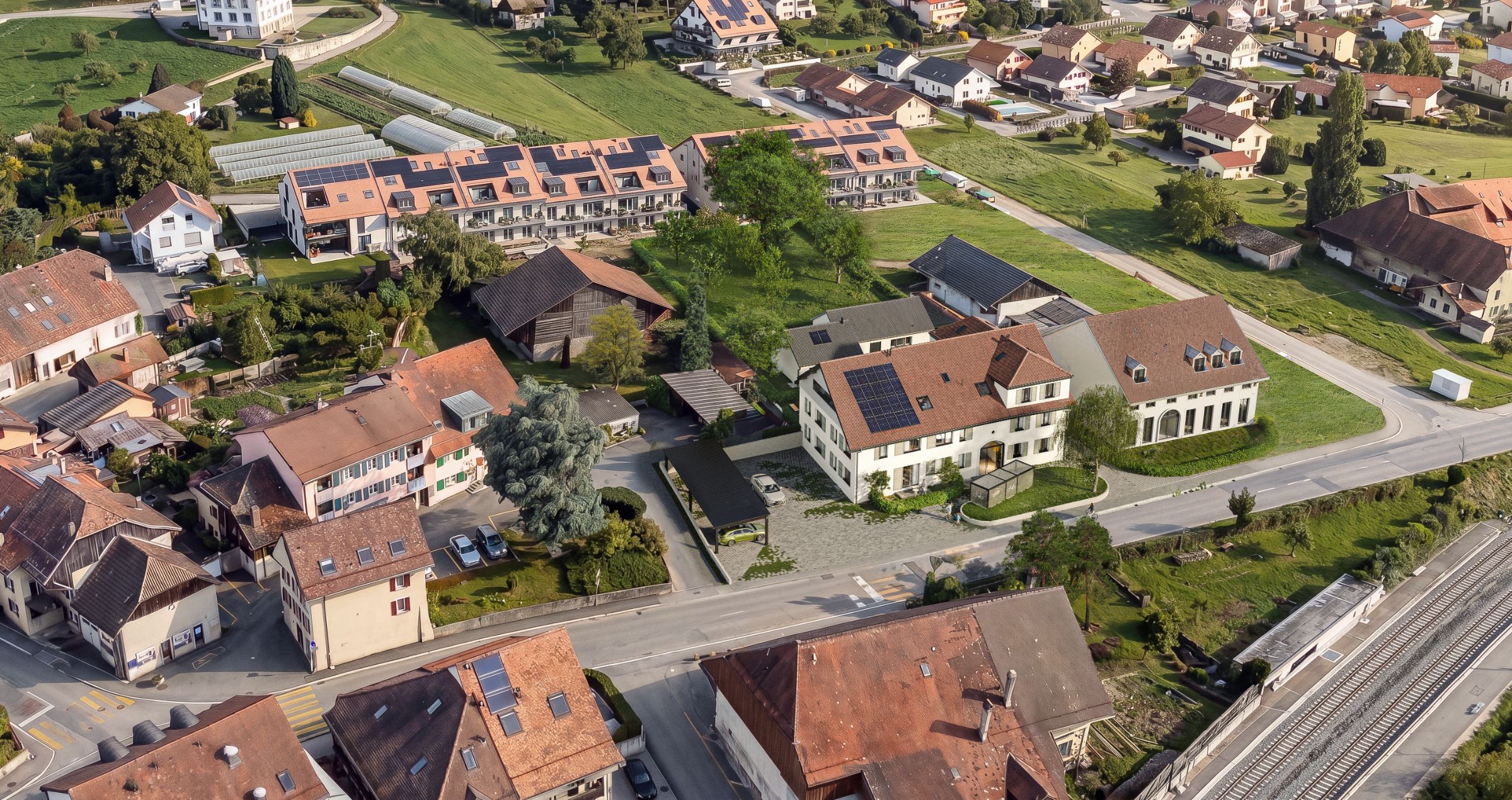 Vue aérienne du projet